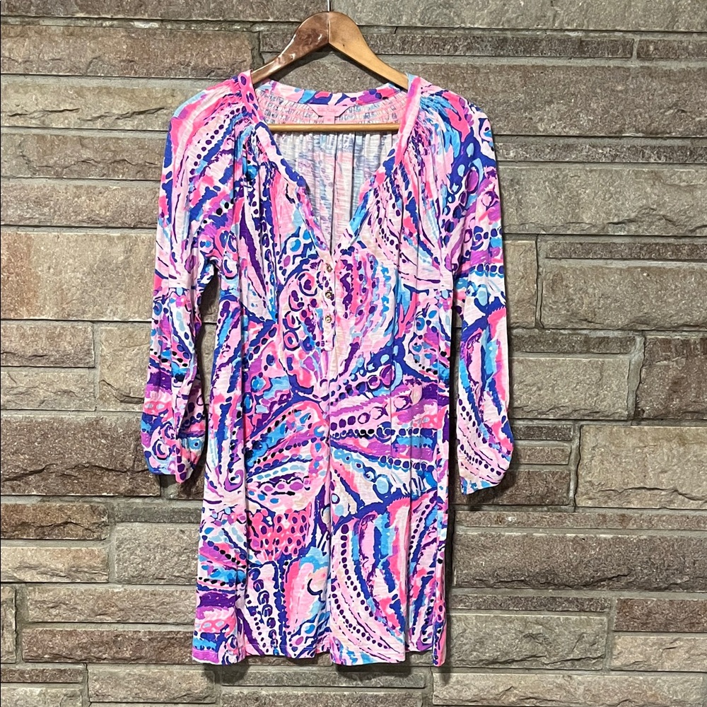 Lilly Pulitzer Pink and Blue Mini Dress